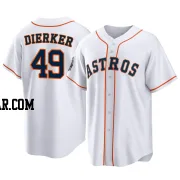Larry Dierker Men's Houston Astros White Replica 2022 World Series Home Jersey