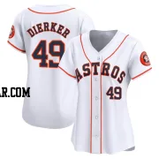 Larry Dierker Women's Houston Astros White Limited Home Jersey