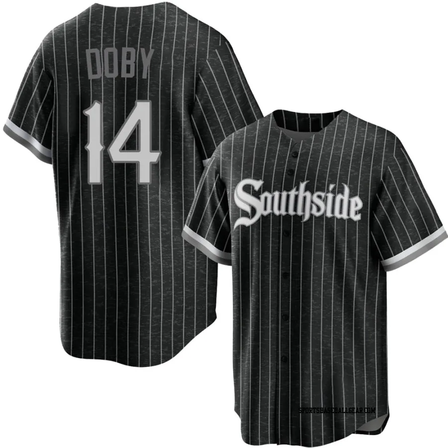 Larry Doby Men's Chicago White Sox Black Replica 2021 City Connect Jersey