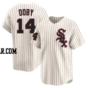 Larry Doby Men's Chicago White Sox Cream Limited Throwback Cooperstown Jersey