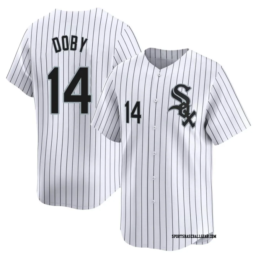Larry Doby Men's Chicago White Sox White Limited Home Jersey