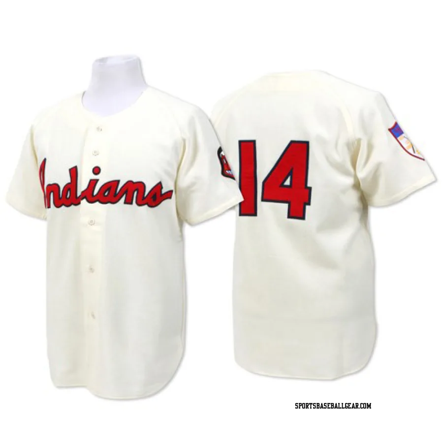 Larry Doby Men's Cleveland Guardians Cream Replica Throwback Jersey