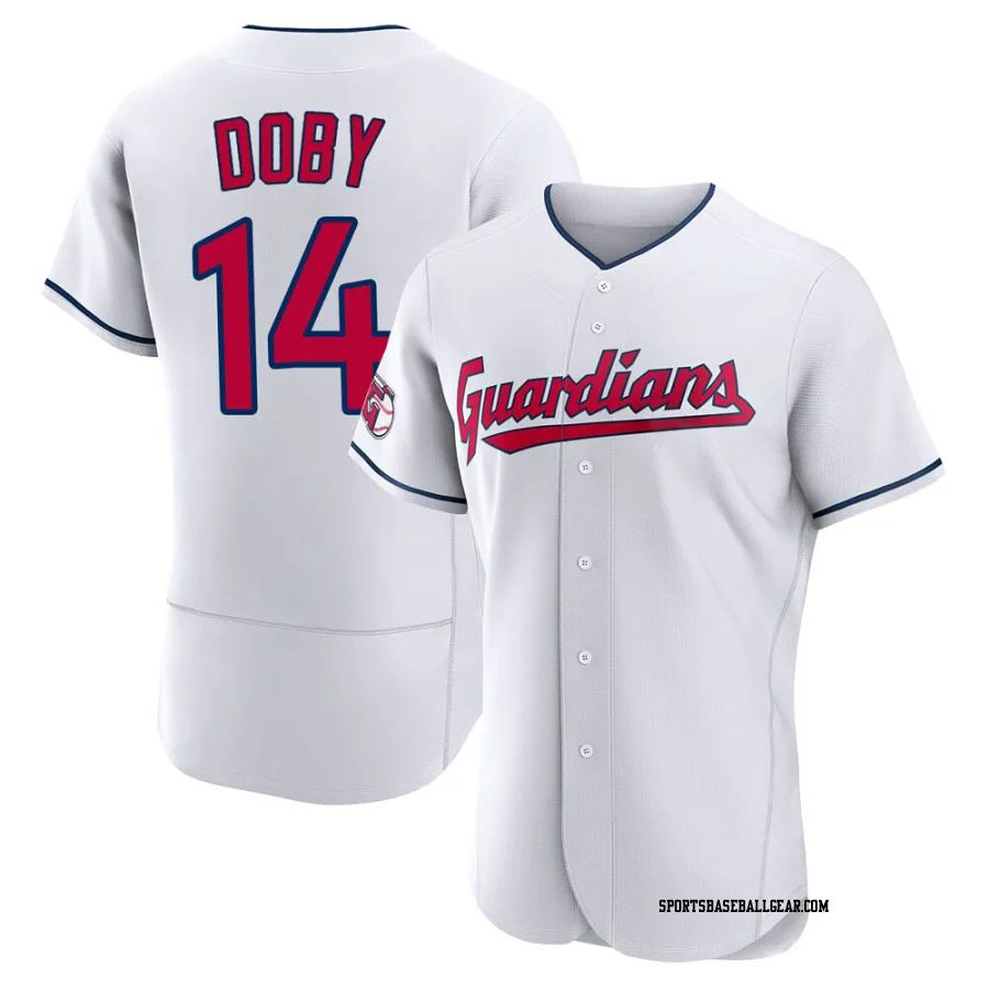 Larry Doby Men's Cleveland Guardians White Authentic Home Jersey