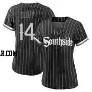 Larry Doby Women's Chicago White Sox Black Replica 2021 City Connect Jersey