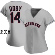 Larry Doby Women's Cleveland Guardians Gray Replica Road Jersey