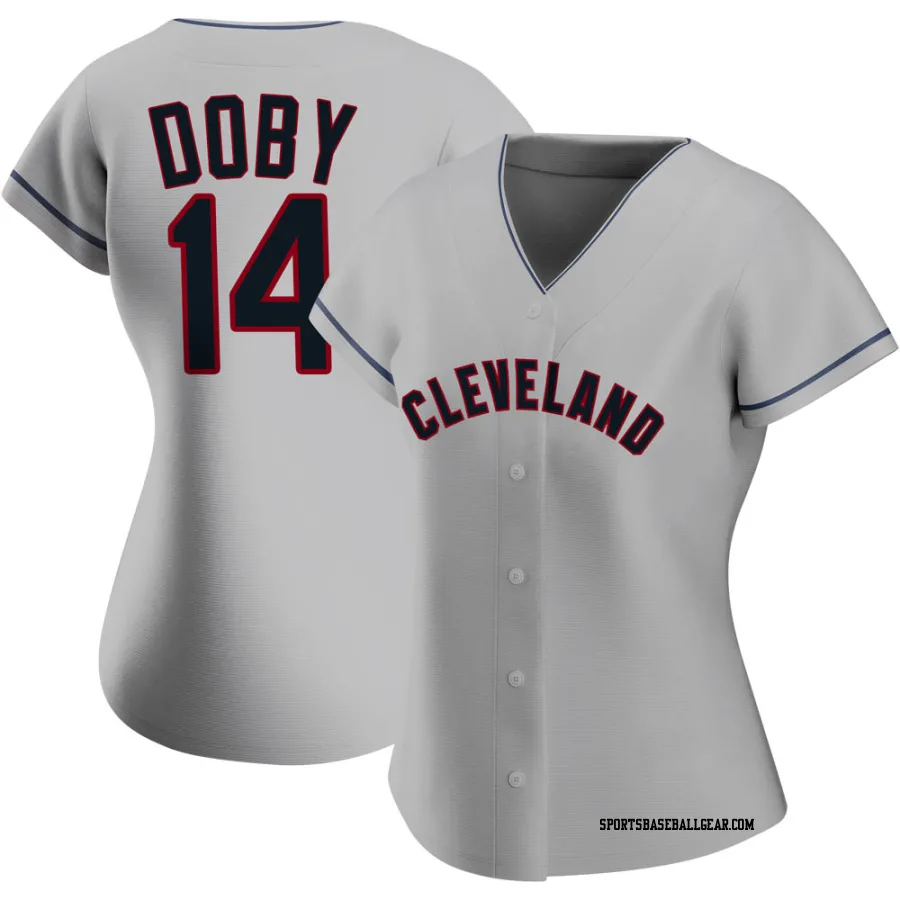 Larry Doby Women's Cleveland Guardians Gray Replica Road Jersey