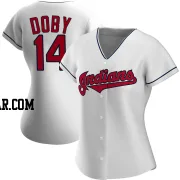 Larry Doby Women's Cleveland Guardians White Authentic Home Jersey