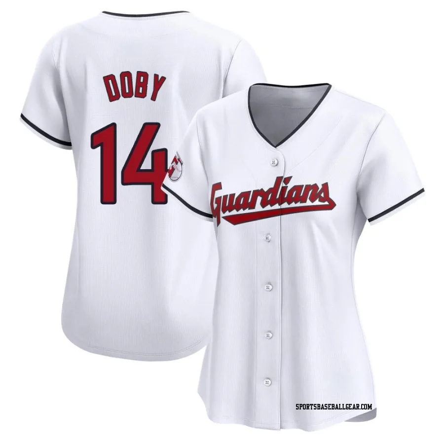 Larry Doby Women's Cleveland Guardians White Limited Home Jersey