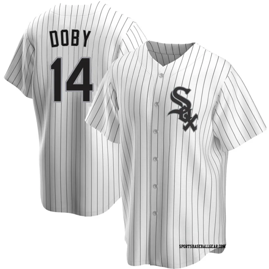 Larry Doby Youth Chicago White Sox White Replica Home Jersey