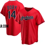 Larry Doby Youth Cleveland Guardians Red Replica Alternate Jersey