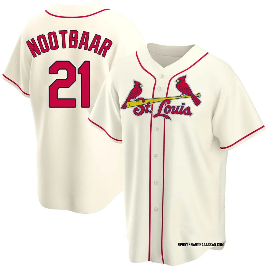 Lars Nootbaar Men's St. Louis Cardinals Cream Replica Alternate Jersey