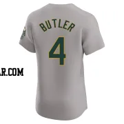Lawrence Butler Men's Oakland Athletics Gray Elite Road Jersey