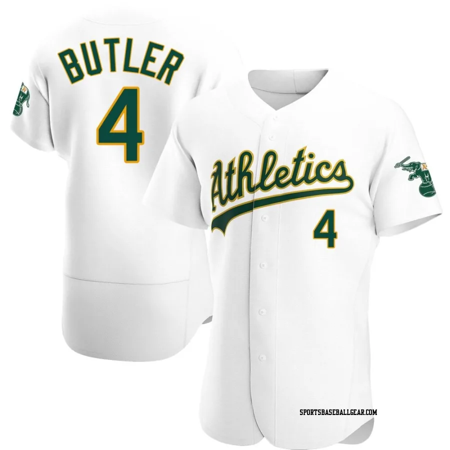Lawrence Butler Men's Oakland Athletics White Authentic Home Jersey
