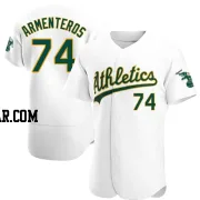 Lazaro Armenteros Men's Oakland Athletics White Authentic Home Jersey
