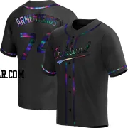 Lazaro Armenteros Youth Oakland Athletics Black Holographic Replica Alternate Jersey