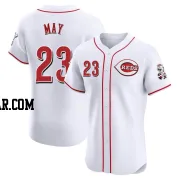 Lee May Men's Cincinnati Reds White Elite Home Jersey