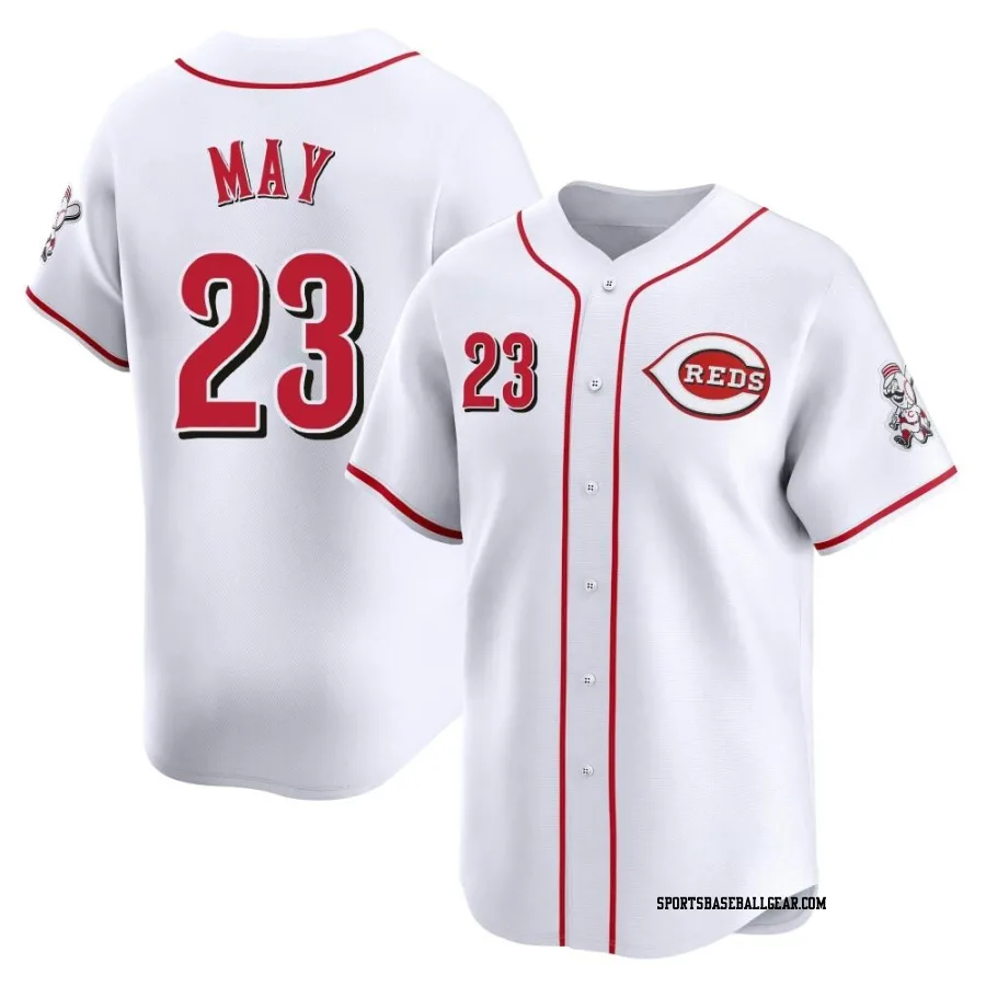 Lee May Youth Cincinnati Reds White Limited Home Jersey