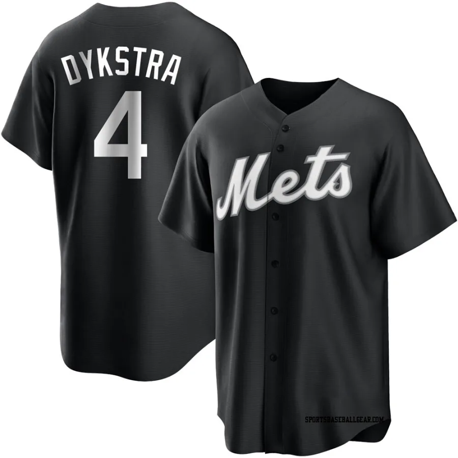 Lenny Dykstra Men's New York Mets Black/White Replica Jersey