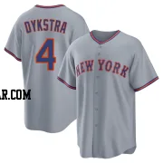Lenny Dykstra Men's New York Mets Gray Replica Away 2.0 Jersey