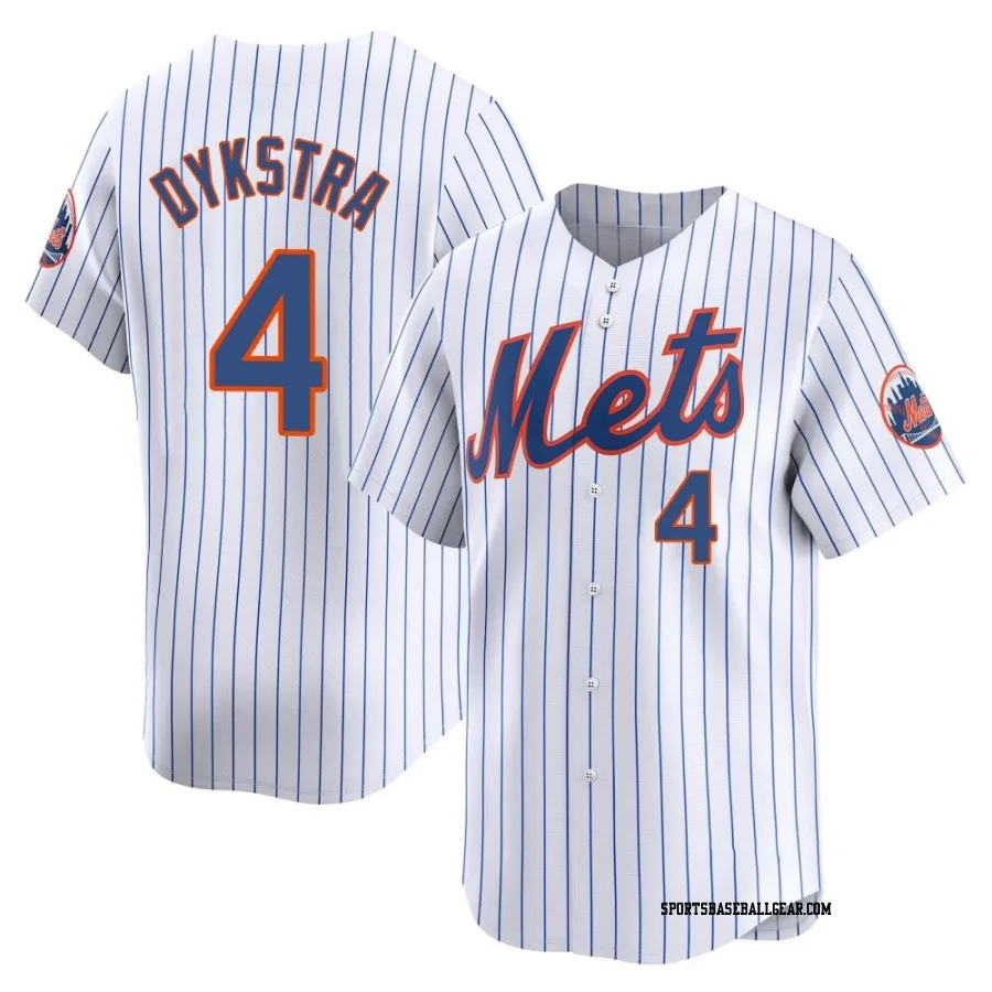 Lenny Dykstra Men's New York Mets White Limited Home Jersey