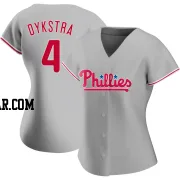 Lenny Dykstra Women's Philadelphia Phillies Gray Authentic Road Jersey