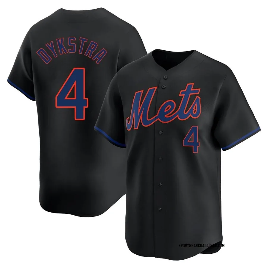 Lenny Dykstra Youth New York Mets Black Limited Alternate Jersey