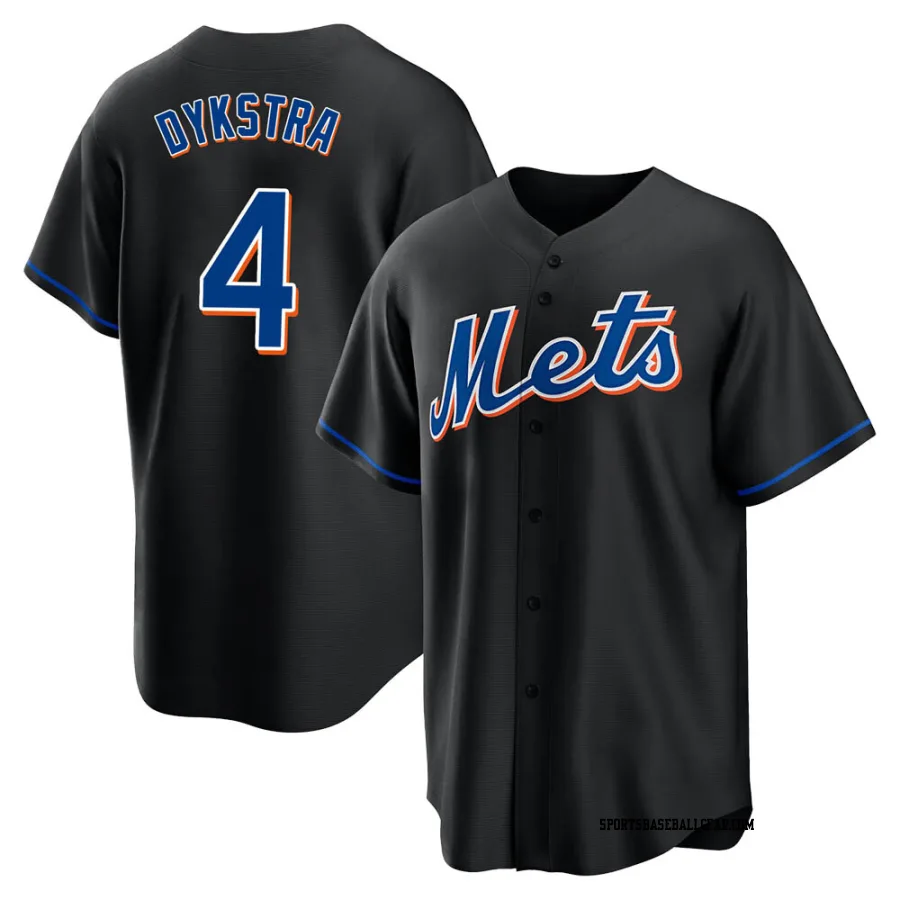 Lenny Dykstra Youth New York Mets Black Replica 2022 Alternate Jersey