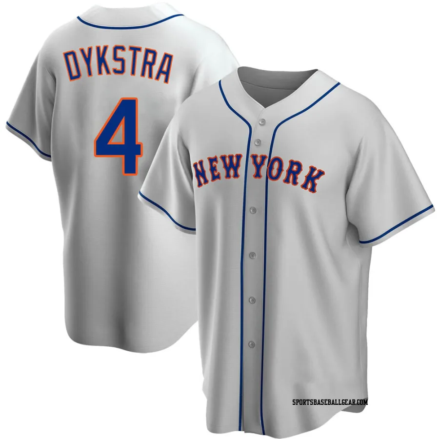 Lenny Dykstra Youth New York Mets Gray Replica Road Jersey