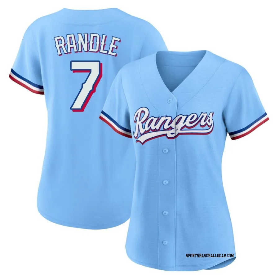 Lenny Randle Women's Texas Rangers Light Blue Replica Alternate Jersey