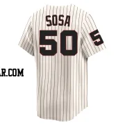Lenyn Sosa Men's Chicago White Sox Cream Limited Throwback Cooperstown Jersey
