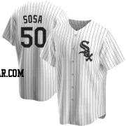 Lenyn Sosa Men's Chicago White Sox White Replica Home Jersey
