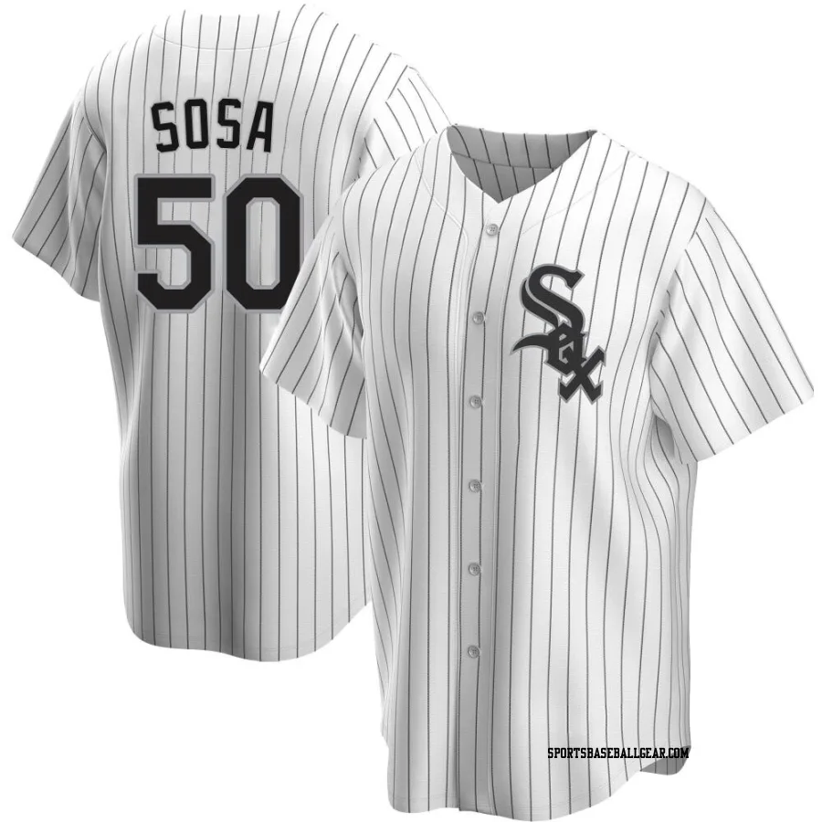 Lenyn Sosa Men's Chicago White Sox White Replica Home Jersey