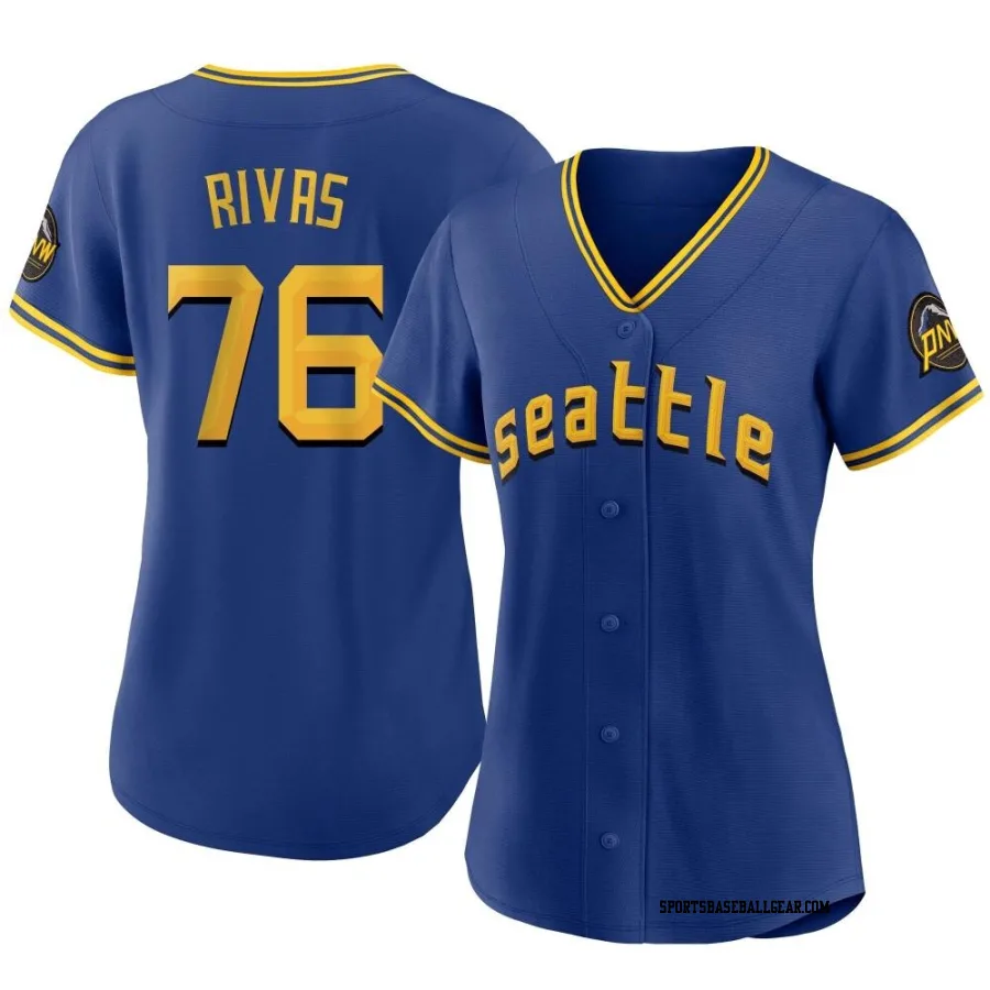 Leo Rivas Women's Seattle Mariners Royal Authentic 2023 City Connect Jersey