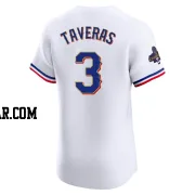 Leody Taveras Men's Texas Rangers Gold Elite White 2024 Collection Jersey