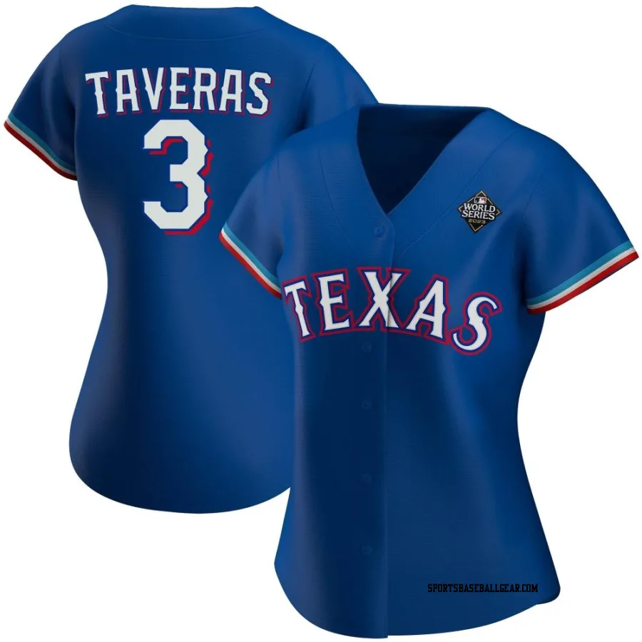 Leody Taveras Women's Texas Rangers Royal Authentic Alternate 2023 World Series Jersey