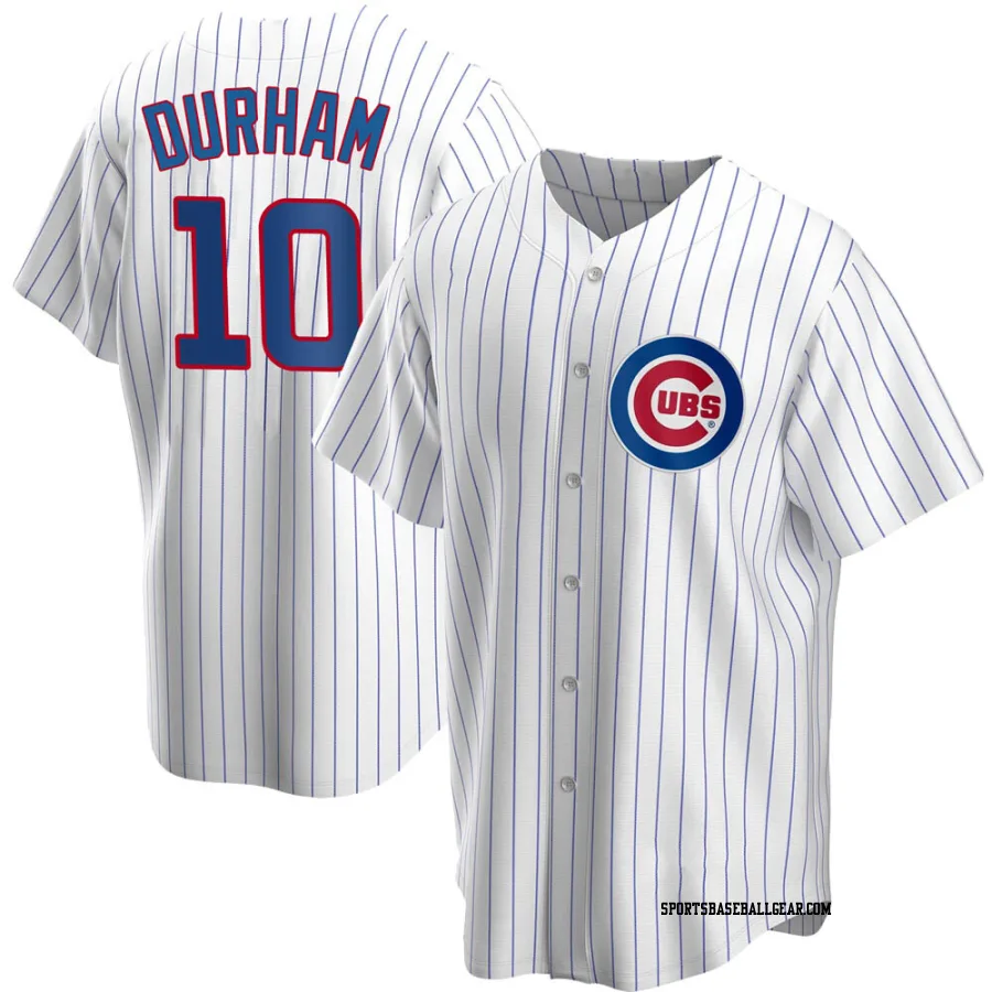 Leon Durham Men's Chicago Cubs White Replica Home Jersey