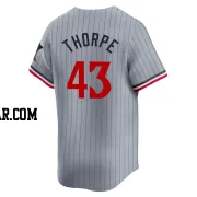 Lewis Thorpe Men's Minnesota Twins Gray Limited Road Jersey