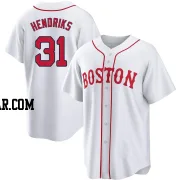 Liam Hendriks Men's Boston Red Sox White Replica 2021 Patriots' Day Jersey