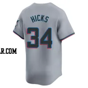 Liam Hicks Youth Miami Marlins Gray Limited Road Jersey