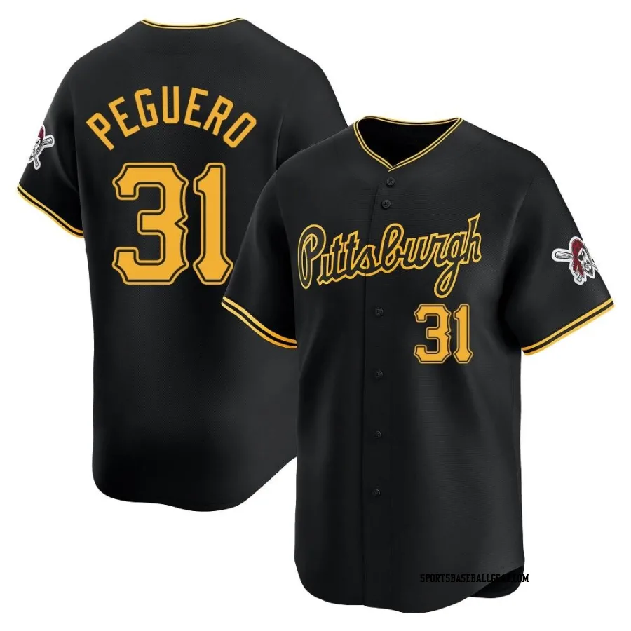 Liover Peguero Men's Pittsburgh Pirates Black Limited Alternate Jersey