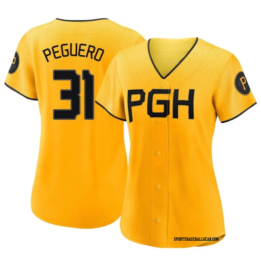 Liover Peguero Women's Pittsburgh Pirates Gold Replica 2023 City Connect Jersey