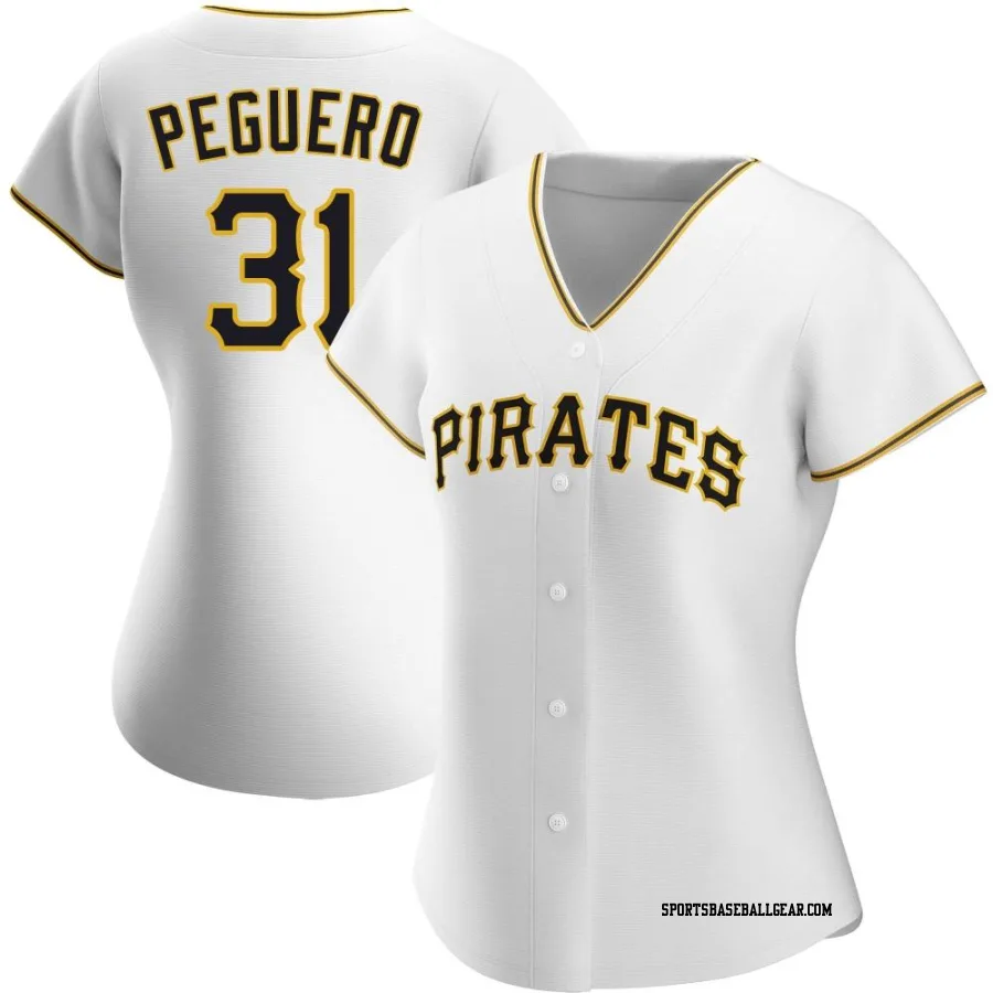 Liover Peguero Women's Pittsburgh Pirates White Replica Home Jersey