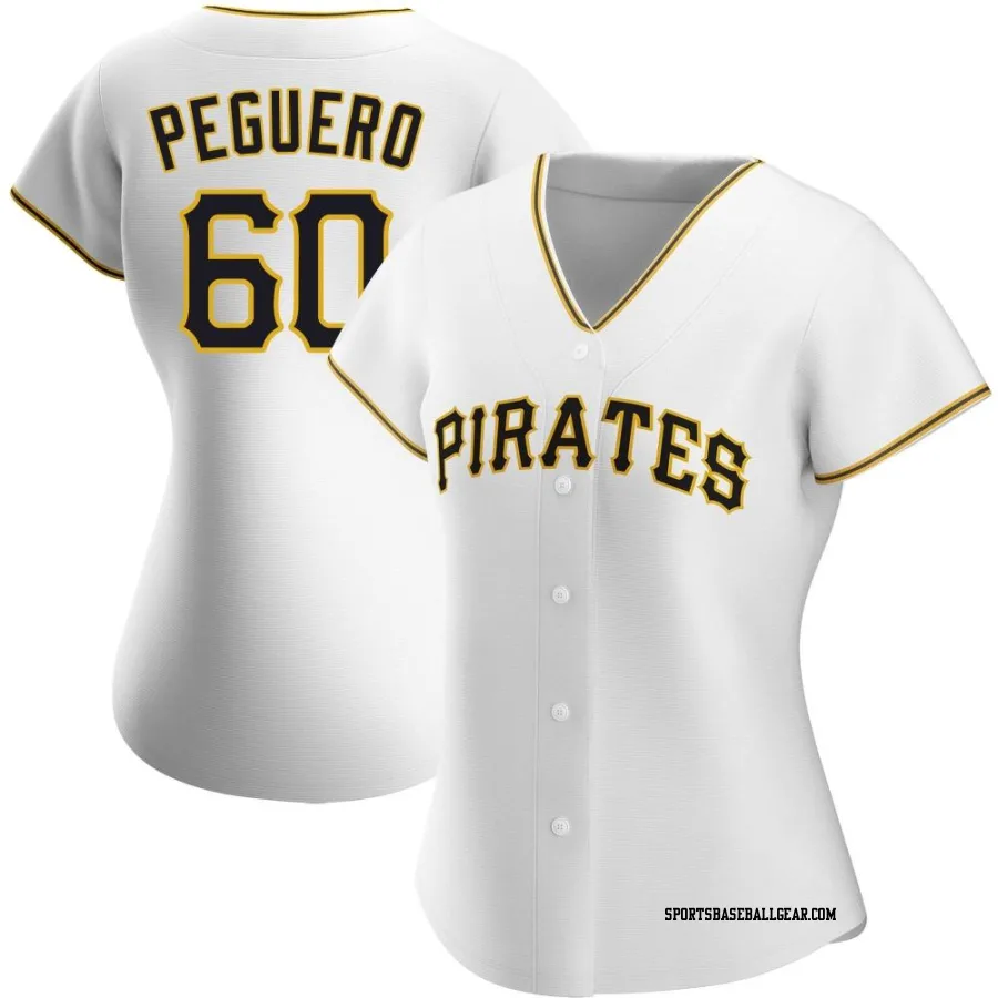 Liover Peguero Women's Pittsburgh Pirates White Replica Home Jersey
