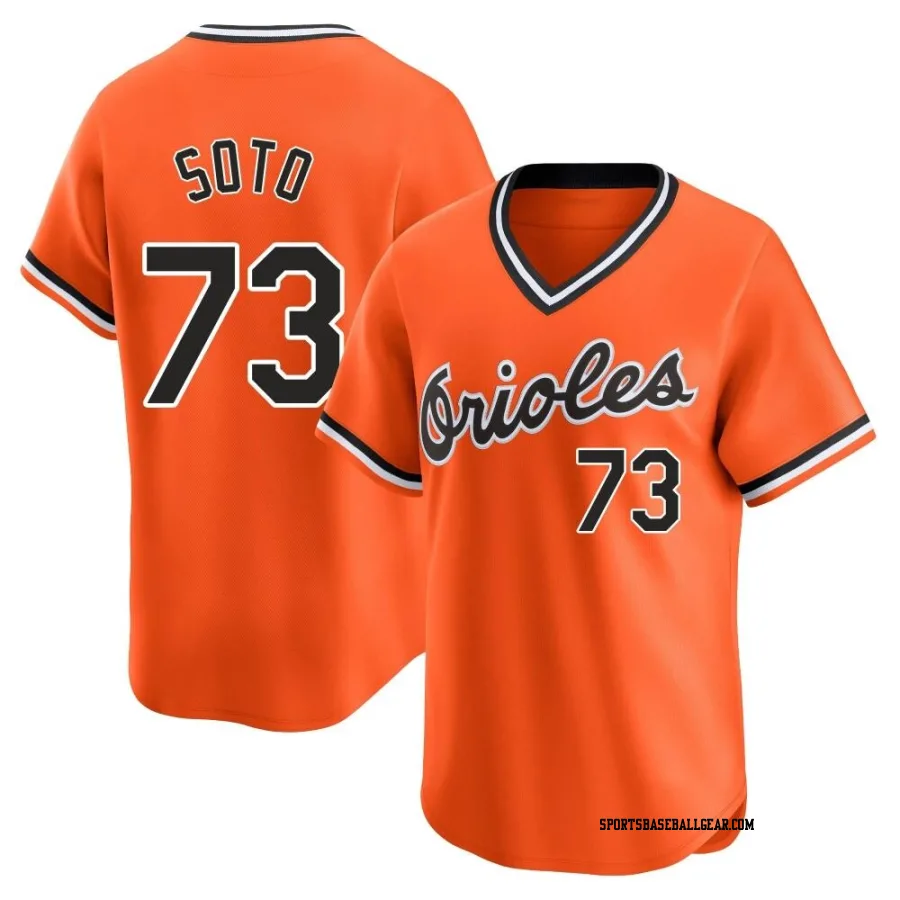 Livan Soto Men's Baltimore Orioles Orange Limited Cooperstown Collection Jersey
