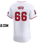 Livan Soto Men's Los Angeles Angels White Elite Home Patch Jersey