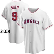 Livan Soto Men's Los Angeles Angels White Replica Home Jersey