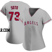 Livan Soto Women's Los Angeles Angels Replica Silver Road Jersey