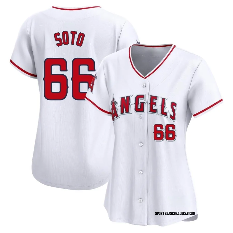Livan Soto Women's Los Angeles Angels White Limited Home Jersey