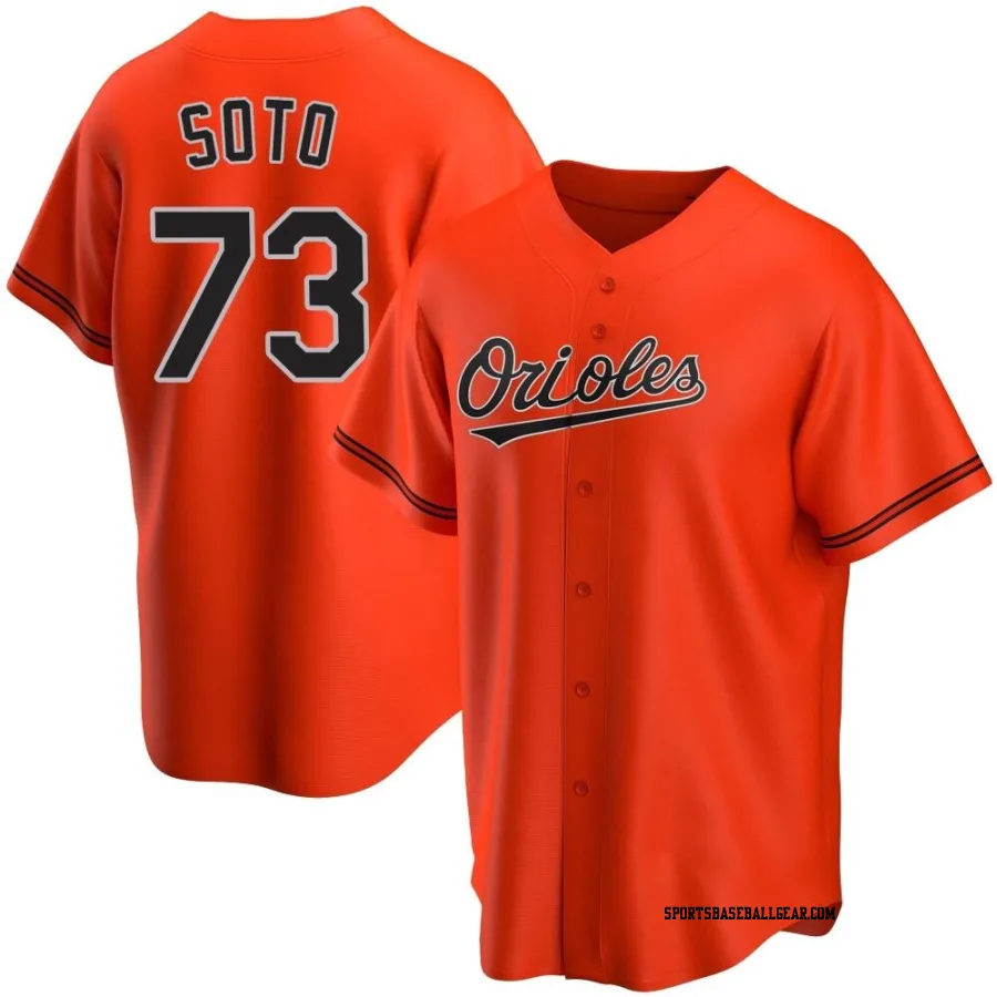 Livan Soto Youth Baltimore Orioles Orange Replica Alternate Jersey