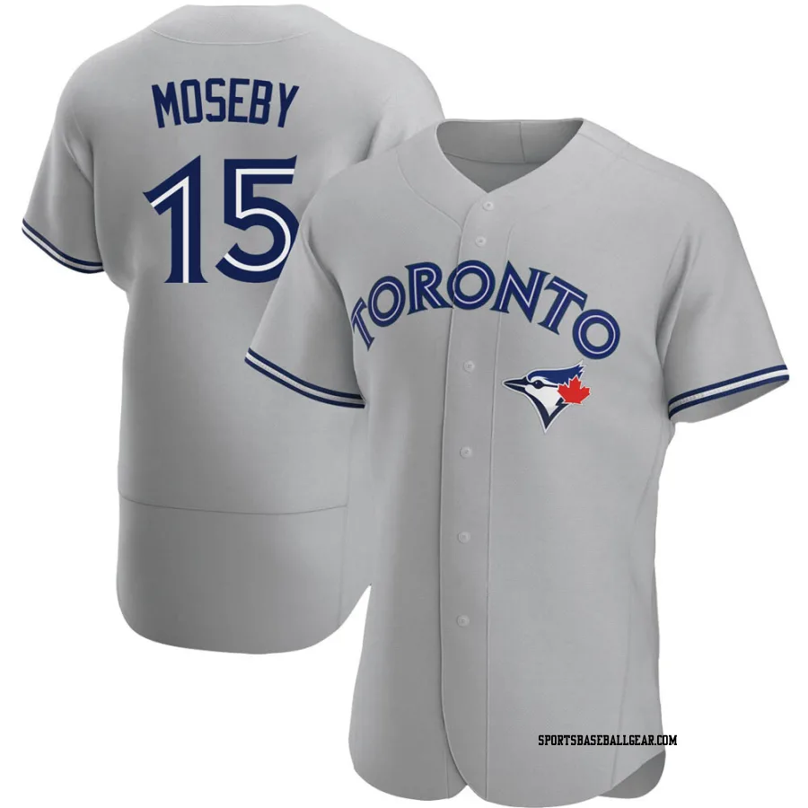 Lloyd Moseby Men's Toronto Blue Jays Gray Authentic Road Jersey